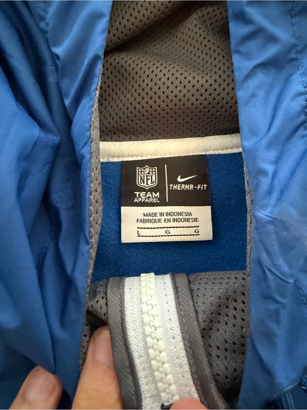 Nike Blue and Gray Indianapolis Colts Hooded Full-Zip Jacket size Large - Picture 4 of 7
